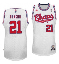 Men's Adidas San Antonio Spurs #21 Tim Duncan Swingman White Latin Nights NBA Jersey