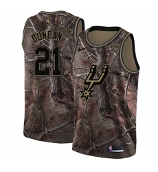 Youth Nike San Antonio Spurs #21 Tim Duncan Swingman Camo Realtree Collection NBA Jersey