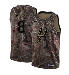 Women's Nike San Antonio Spurs #8 Patty Mills Swingman Camo Realtree Collection NBA Jersey