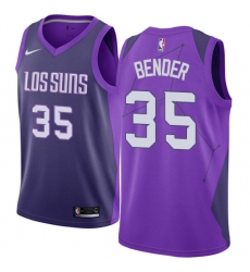 Men's Nike Phoenix Suns #35 Dragan Bender Authentic Purple NBA Jersey - City Edition
