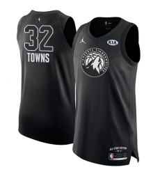 Men's Nike Jordan Minnesota Timberwolves #32 Karl-Anthony Towns Authentic Black 2018 All-Star Game NBA Jersey