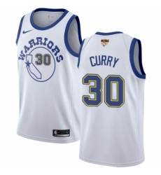 Women's Nike Golden State Warriors #30 Stephen Curry Authentic White Hardwood Classics 2018 NBA Finals Bound NBA Jersey