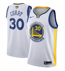 Women's Nike Golden State Warriors #30 Stephen Curry Swingman White Home 2018 NBA Finals Bound NBA Jersey - Association Edition