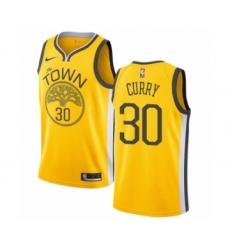 Youth Nike Golden State Warriors #30 Stephen Curry Yellow Swingman Jersey - Earned Edition