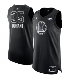 Men's Nike Jordan Golden State Warriors #35 Kevin Durant Authentic Black 2018 All-Star Game NBA Jersey