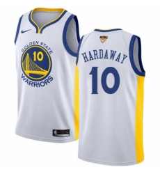 Women's Nike Golden State Warriors #10 Tim Hardaway Swingman White Home 2018 NBA Finals Bound NBA Jersey - Association Edition