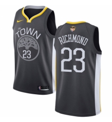 Women's Nike Golden State Warriors #23 Mitch Richmond Swingman Black Alternate 2018 NBA Finals Bound NBA Jersey - Statement Edition