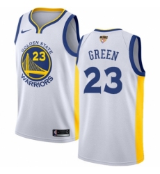 Men's Nike Golden State Warriors #23 Draymond Green Swingman White Home 2018 NBA Finals Bound NBA Jersey - Association Edition