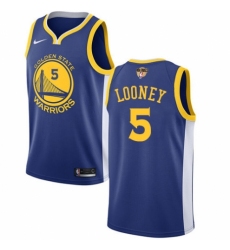 Youth Nike Golden State Warriors #5 Kevon Looney Swingman Royal Blue Road 2018 NBA Finals Bound NBA Jersey - Icon Edition