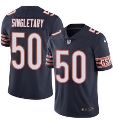 Men's Nike Chicago Bears #50 Mike Singletary Navy Blue Team Color Vapor Untouchable Limited Player NFL Jersey