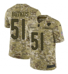 Men's Nike Chicago Bears #51 Dick Butkus Limited Camo 2018 Salute to Service NFL Jersey