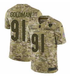 Men's Nike Chicago Bears #91 Eddie Goldman Limited Camo 2018 Salute to Service NFL Jersey