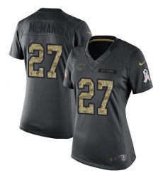 Women's Nike Chicago Bears #27 Sherrick McManis Limited Black 2016 Salute to Service NFL Jersey