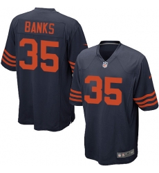 Men's Nike Chicago Bears #35 Johnthan Banks Game Navy Blue Alternate NFL Jersey