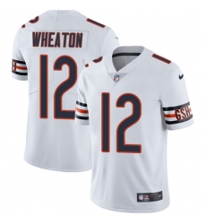 Men's Nike Chicago Bears #12 Markus Wheaton White Vapor Untouchable Limited Player NFL Jersey