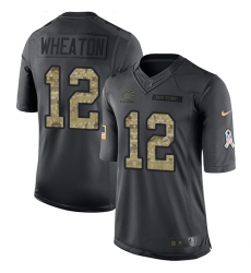 Youth Nike Chicago Bears #12 Markus Wheaton Limited Black 2016 Salute to Service NFL Jersey
