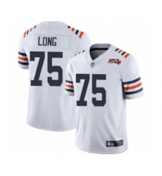Youth Chicago Bears #75 Kyle Long White 100th Season Limited Football Jersey