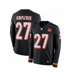 Youth Nike Cincinnati Bengals #27 Dre Kirkpatrick Limited Black Therma Long Sleeve NFL Jersey