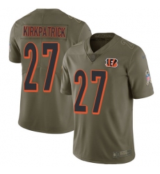Youth Nike Cincinnati Bengals #27 Dre Kirkpatrick Limited Olive 2017 Salute to Service NFL Jersey