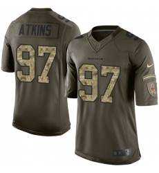 Youth Nike Cincinnati Bengals #97 Geno Atkins Elite Green Salute to Service NFL Jersey