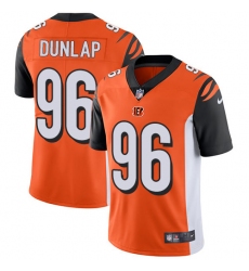 Youth Nike Cincinnati Bengals #96 Carlos Dunlap Vapor Untouchable Limited Orange Alternate NFL Jersey