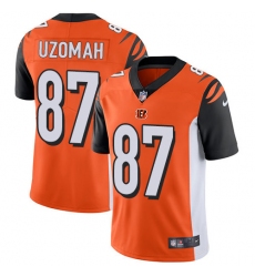 Youth Nike Cincinnati Bengals #87 C.J. Uzomah Vapor Untouchable Limited Orange Alternate NFL Jersey