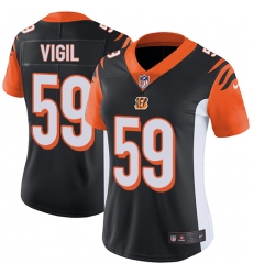Women's Nike Cincinnati Bengals #59 Nick Vigil Vapor Untouchable Limited Black Team Color NFL Jersey