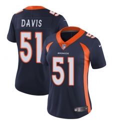 Women's Nike Denver Broncos #51 Todd Davis Navy Blue Alternate Vapor Untouchable Limited Player NFL Jersey