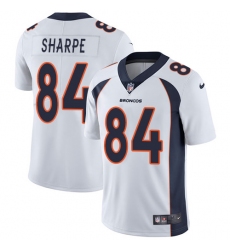 Men's Nike Denver Broncos #84 Shannon Sharpe White Vapor Untouchable Limited Player NFL Jersey