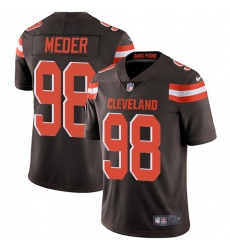 Men's Nike Cleveland Browns #98 Jamie Meder Brown Team Color Vapor Untouchable Limited Player NFL Jersey
