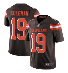 Men's Nike Cleveland Browns #19 Corey Coleman Brown Team Color Vapor Untouchable Limited Player NFL Jersey