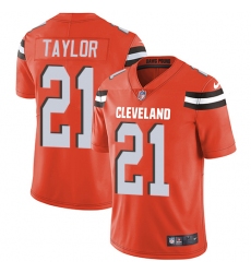 Men's Nike Cleveland Browns #21 Jamar Taylor Orange Alternate Vapor Untouchable Limited Player NFL Jersey