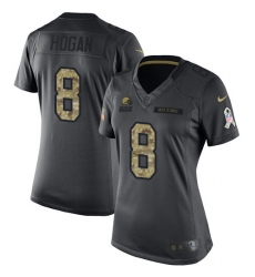 Women's Nike Cleveland Browns #8 Kevin Hogan Limited Black 2016 Salute to Service NFL Jersey
