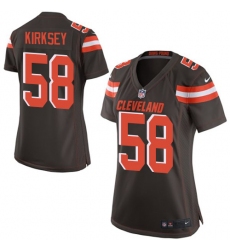 Women's Nike Cleveland Browns #58 Christian Kirksey Game Brown Team Color NFL Jersey