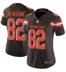 Women's Nike Cleveland Browns #82 Ozzie Newsome Brown Team Color Vapor Untouchable Limited Player NFL Jersey