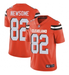 Youth Nike Cleveland Browns #82 Ozzie Newsome Orange Alternate Vapor Untouchable Limited Player NFL Jersey