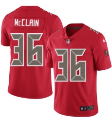 Youth Nike Tampa Bay Buccaneers #36 Robert McClain Limited Red Rush Vapor Untouchable NFL Jersey