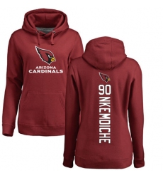 NFL Women's Nike Arizona Cardinals #90 Robert Nkemdiche Maroon Backer Pullover Hoodie