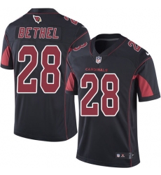 Men's Nike Arizona Cardinals #28 Justin Bethel Limited Black Rush Vapor Untouchable NFL Jersey