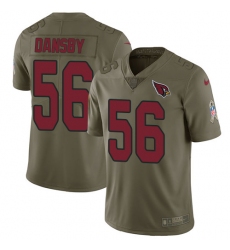 Men's Nike Arizona Cardinals #56 Karlos Dansby Limited Olive 2017 Salute to Service NFL Jersey