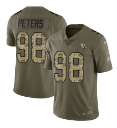 Men's Nike Arizona Cardinals #98 Corey Peters Limited Olive/Camo 2017 Salute to Service NFL Jersey