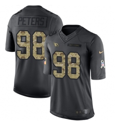 Youth Nike Arizona Cardinals #98 Corey Peters Limited Black 2016 Salute to Service NFL Jersey