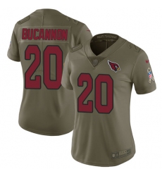 Women's Nike Arizona Cardinals #20 Deone Bucannon Limited Olive 2017 Salute to Service NFL Jersey