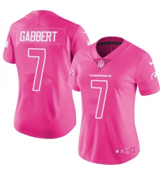 Women's Nike Arizona Cardinals #7 Blaine Gabbert Limited Pink Rush Fashion NFL Jersey