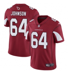 Youth Nike Arizona Cardinals #64 Dorian Johnson Red Team Color Vapor Untouchable Limited Player NFL Jersey