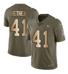 Men's Nike Arizona Cardinals #41 Antoine Bethea Limited Olive/Gold 2017 Salute to Service NFL Jersey