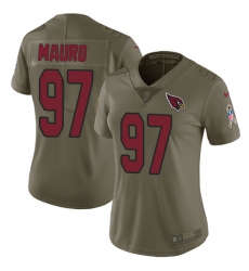 Women's Nike Arizona Cardinals #97 Josh Mauro Limited Olive 2017 Salute to Service NFL Jersey