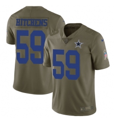 Men's Nike Dallas Cowboys #59 Anthony Hitchens Limited Olive 2017 Salute to Service NFL Jersey