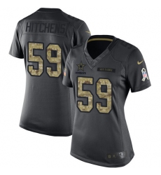 Women's Nike Dallas Cowboys #59 Anthony Hitchens Limited Black 2016 Salute to Service NFL Jersey