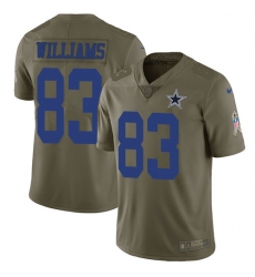 Men's Nike Dallas Cowboys #83 Terrance Williams Limited Olive 2017 Salute to Service NFL Jersey
